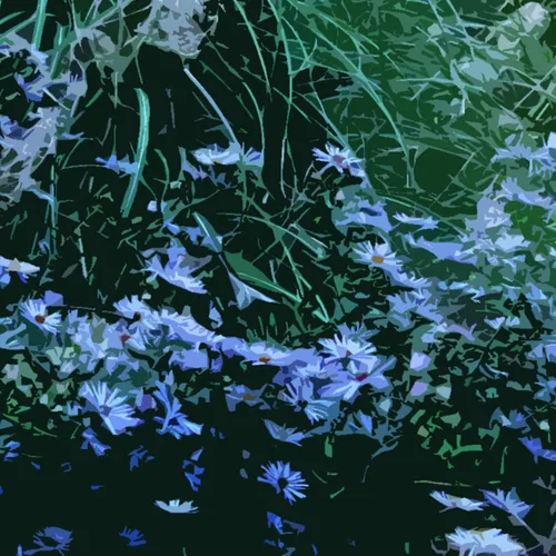 Blue Daisies Cutout